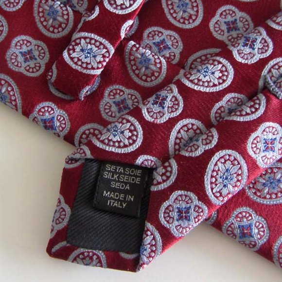 ERMENEGILDO ZEGNA medallion pattern tie 100% silk - Picture 6 of 6